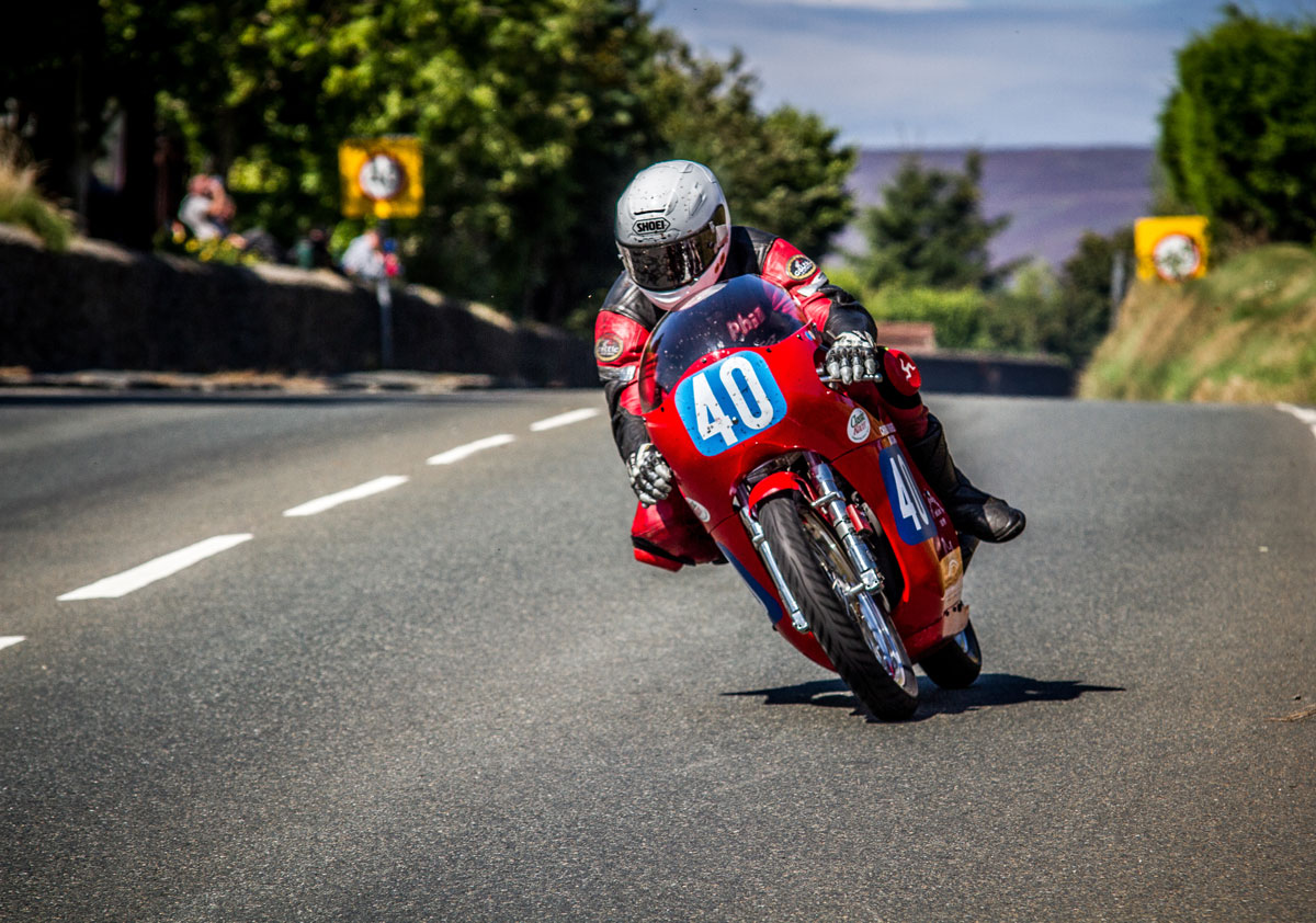 Phil McGurk racing on the Isle of Man